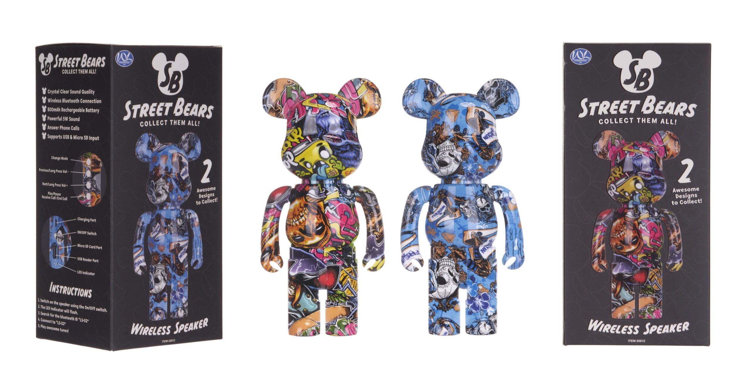 STREET BEARS  Wireless Speaker  2ass…x24